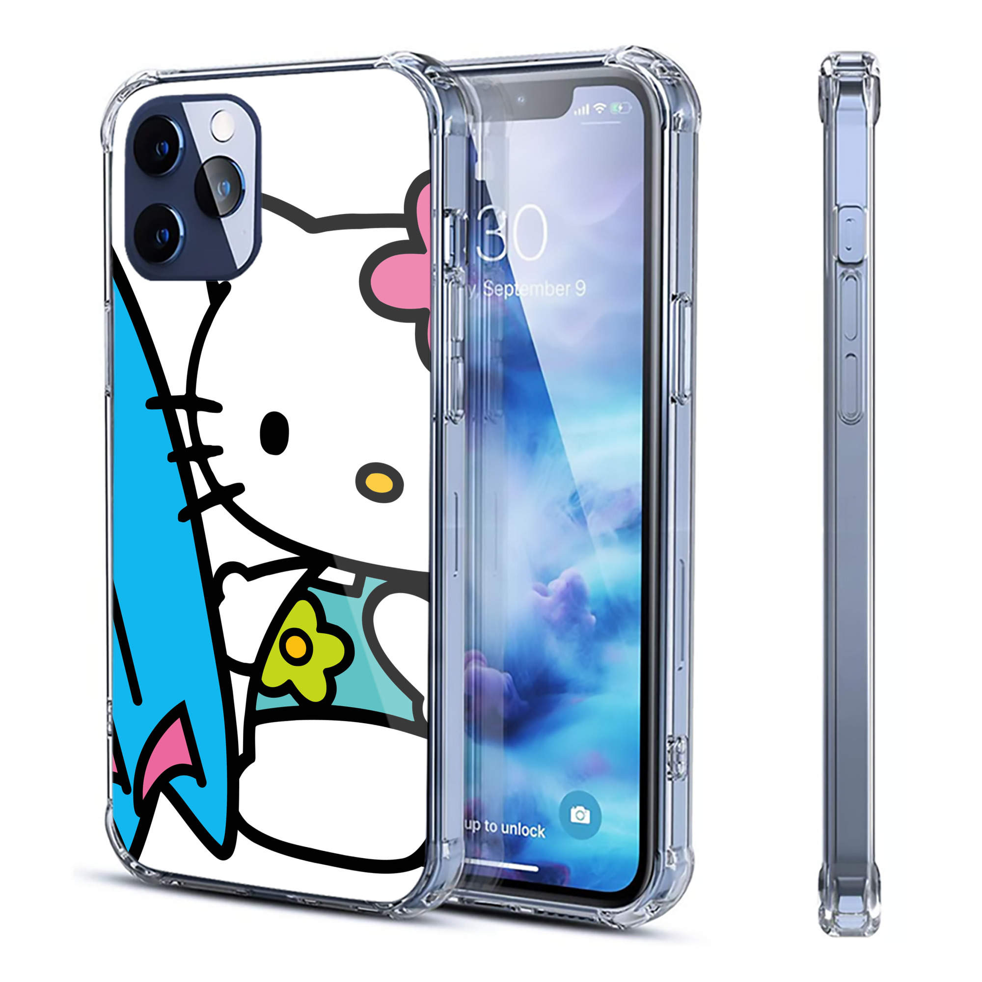 （画像用） Hello Kitty ハローキティ 【iPhone 12シリーズ対応】透明スマホケース（クリアソフトケース）